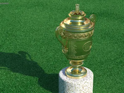Wimbledon Cups Men 3D model