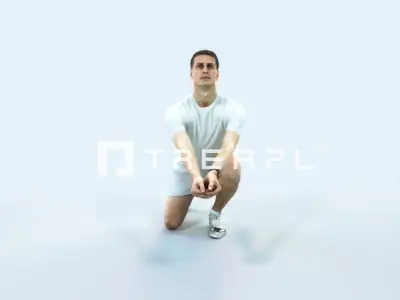 Romance 03M Volleyball Digging Sports Man Low-poly 3D model