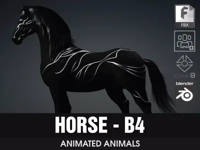 Horse-B4 3D model