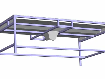industrial table 3D print model
