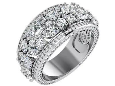 Luxury Diamond Ring 4765 3D print model