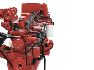 Cummins Diesel engine 3 3 QSB 3D print model