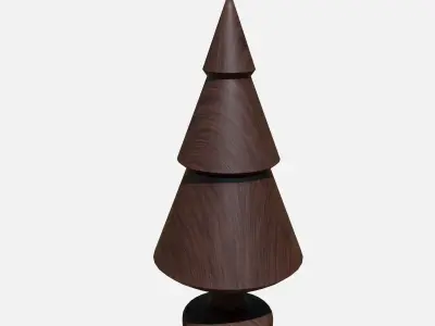 Wood tree decor 1 Low-poly 3D model