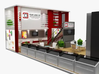  Booth Exhibition Stand a482 3D model