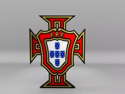 Portugal National Soccer Team Logo 3D model