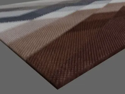 Carpet Modern - Mat - Tapete Low-poly 3D model