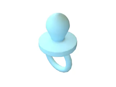 Pacifiers Decoration v1 002 Low-poly 3D model