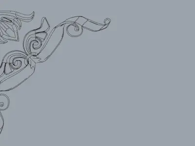 Ornamental Architectural Flourish 3D model