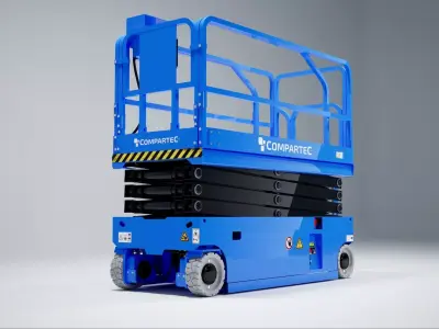 Scissor Lift Rigged With Animation File  3D model