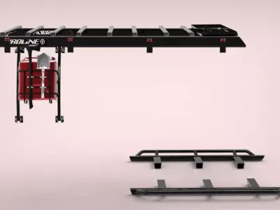 PROLINE rack and running boards for Land Cruiser J76 Low-poly 3D model