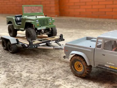 Trailer for crawler or rc car 3D print model