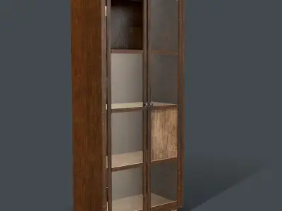 Wood cabinet 02 Low-poly 3D model