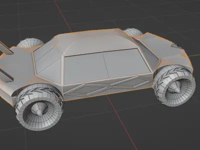 racing car game ready Low-poly 3D model
