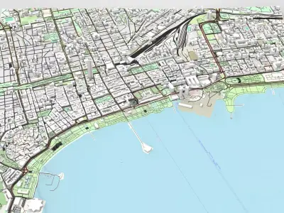 Cityscape Baku Azerbaijan 3D model