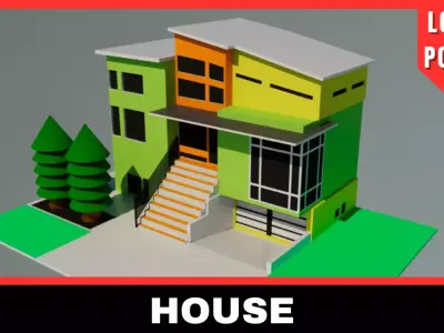 LOW-POLY BUILDING 3D MODEL IN MAYA Low-poly 3D model