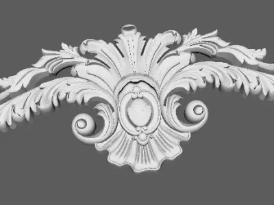 Central decor ornament for furniture 3D model 693