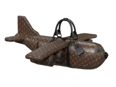 Louis Vuitton LV Airplane Brown Bag by Virgil Abloh Low-poly 3D model