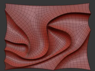 Brown 3D Visual Minimalist Wall Art 3D model