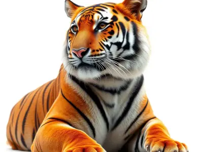 Majestic Tiger Pose model pack Low-poly 3D model