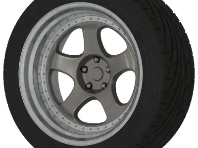 Work Meister S1 3P Aftermarket Wheel Low-poly 3D model