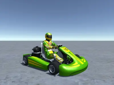 5 Low Poly Karts With Player Pack - 1 Low-poly 3D model