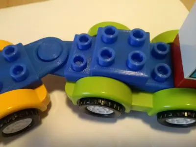 duplo-car-compatible couplers - 3D printable - no support Free 3D print model