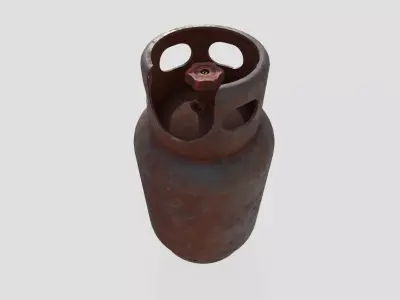 Gas Bottle M3 old version Low-poly 3D model