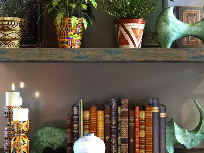 35 decoration object set 100 africa art style 3D model