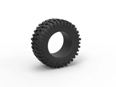 Offroad Tire Scale 1 to 25 3D print model
