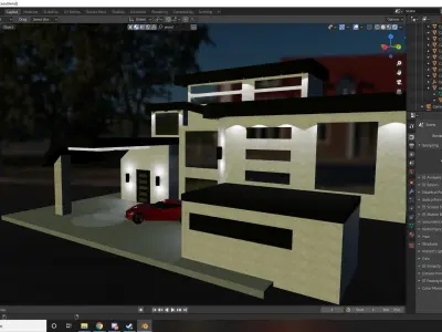 modern house 3D model 28