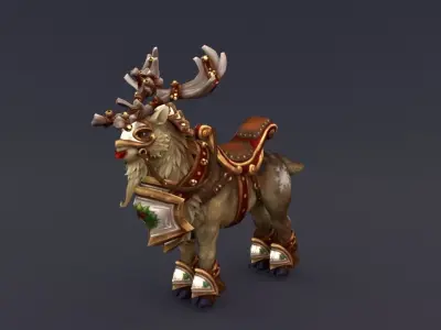 Reindeer Low-poly 3D model