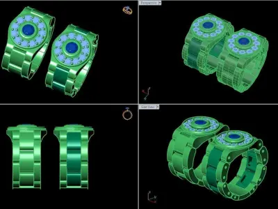 Gents Rings Diamond Men Ring STL 3DM  3D print model
