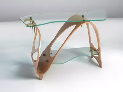Wooden design Table 3D model