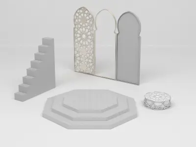Arabic Decorative Set 3D model