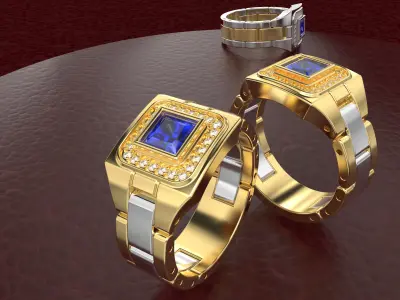 Rolex Men Ring 3D print model