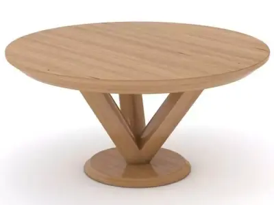 Contemporary Table Round Element 3D model