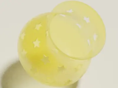 Transparent Star Flower Vase 3D model