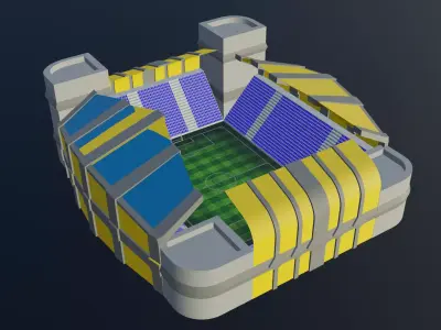 Football Stadium - Sweden Low-poly 3D model
