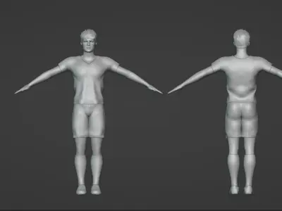 SOCCER BOY PLAYER RIGGED 3D model