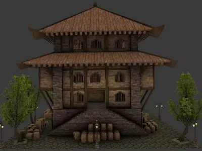 Wood house 2 3D model