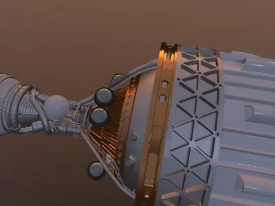 Rocket Engine 02 3D model