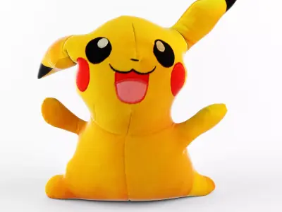 toy pillow Pikachu Free 3D model