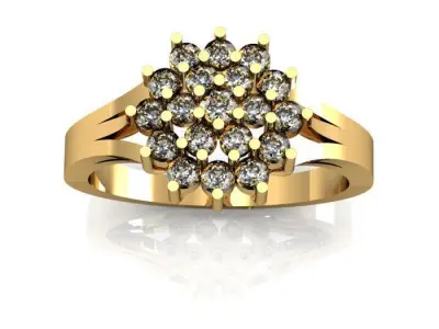 daimond ring 3D print model 13
