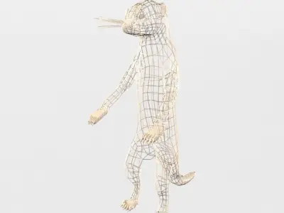 Meerkat Low-poly 3D model