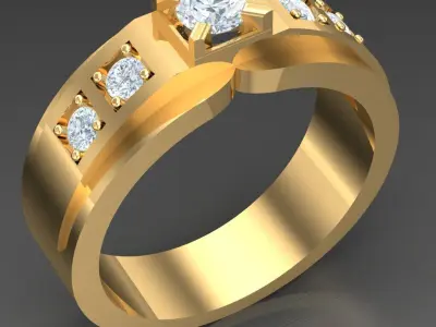 Luxury Men Rings Designs 4MR074 3D print model