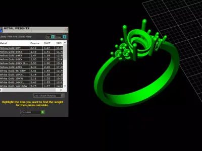 oval minimal solitaire 3D print model