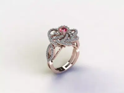 R207 solitaire ring cad file new design Free 3D model