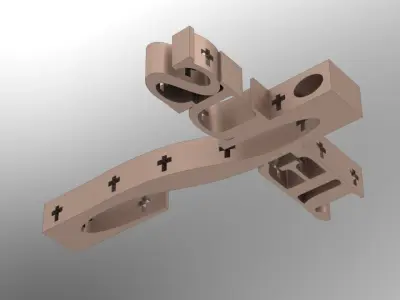 Jesus Cross pendant theme 5 3D print model