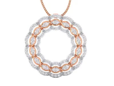 Women pendant 3D print model 10