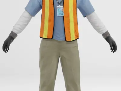 Worker Pack Low-poly 3D model Low-poly 3D model